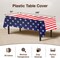 4th of July Table Cloths – 2 Pack Premium Heavy-Duty Disposable Plastic Table Covers, American Flag Design, 54" x 108" Rectangle